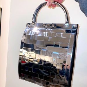 Dorset Rex Fifth Avenue metal basketweave purse